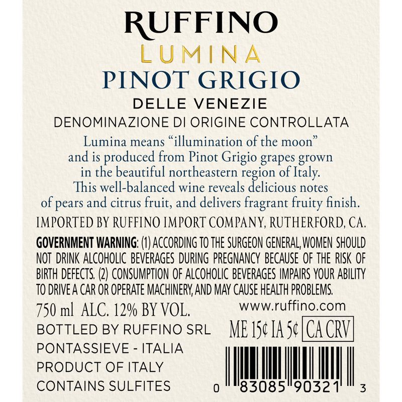 slide 11 of 16, Ruffino Lumina DOC Pinot Grigio Italian White Wine - 750ml Bottle, 750 ml