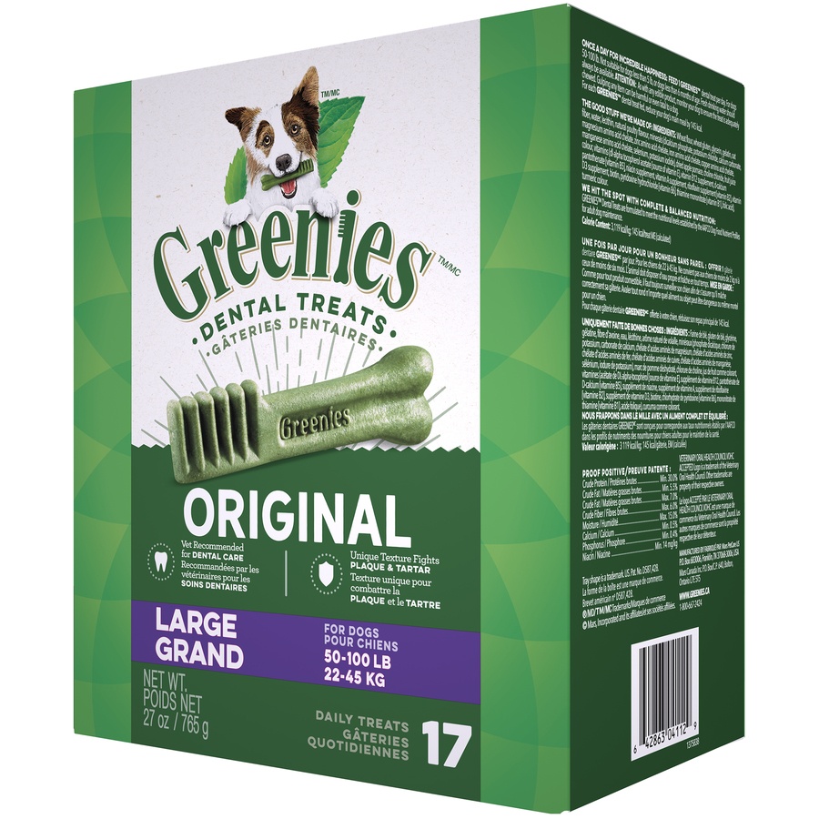 slide 3 of 9, Greenies Dental Chew Treats for Dogs - Large Dogs, 17 ct