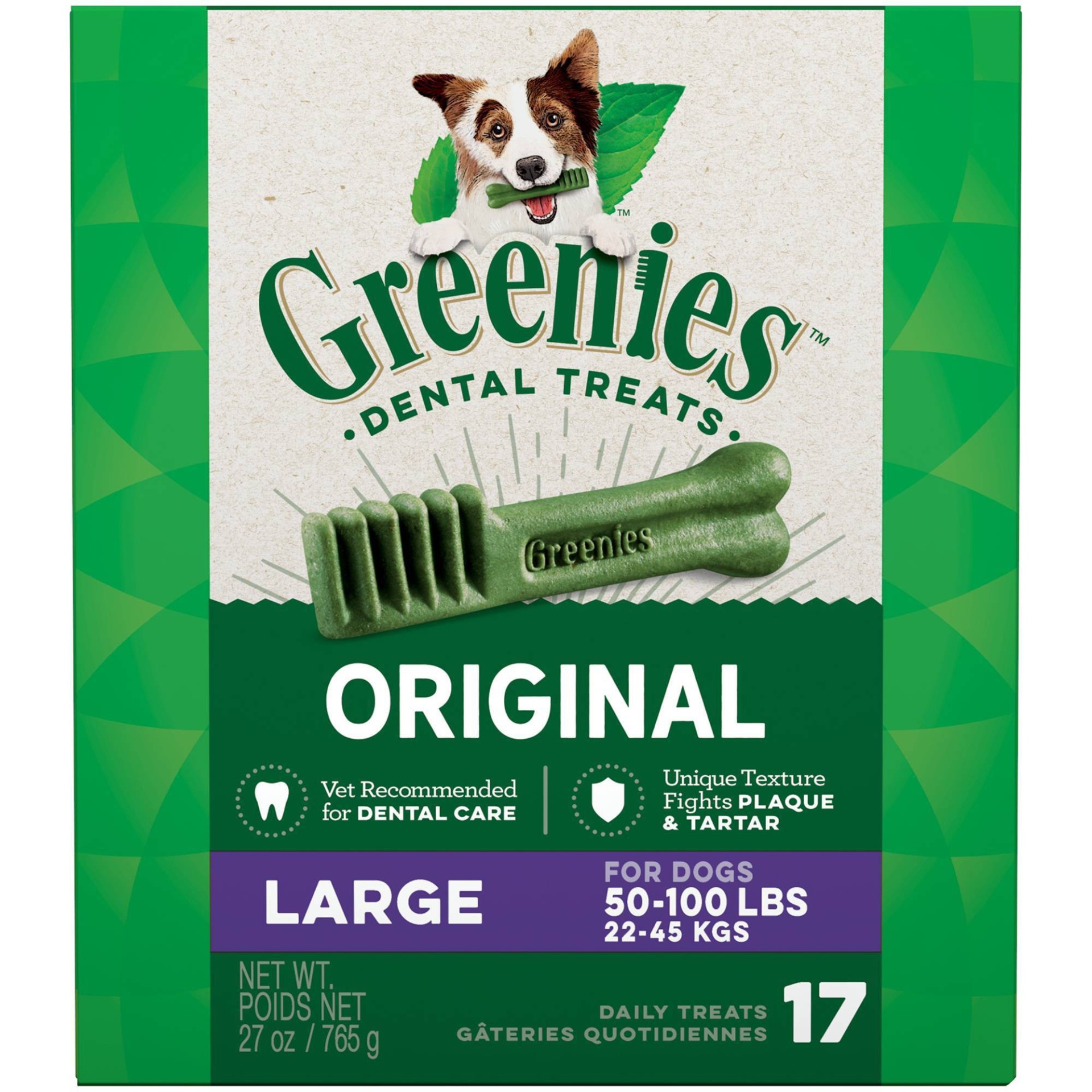 slide 1 of 9, Greenies Dental Chew Treats for Dogs - Large Dogs, 17 ct