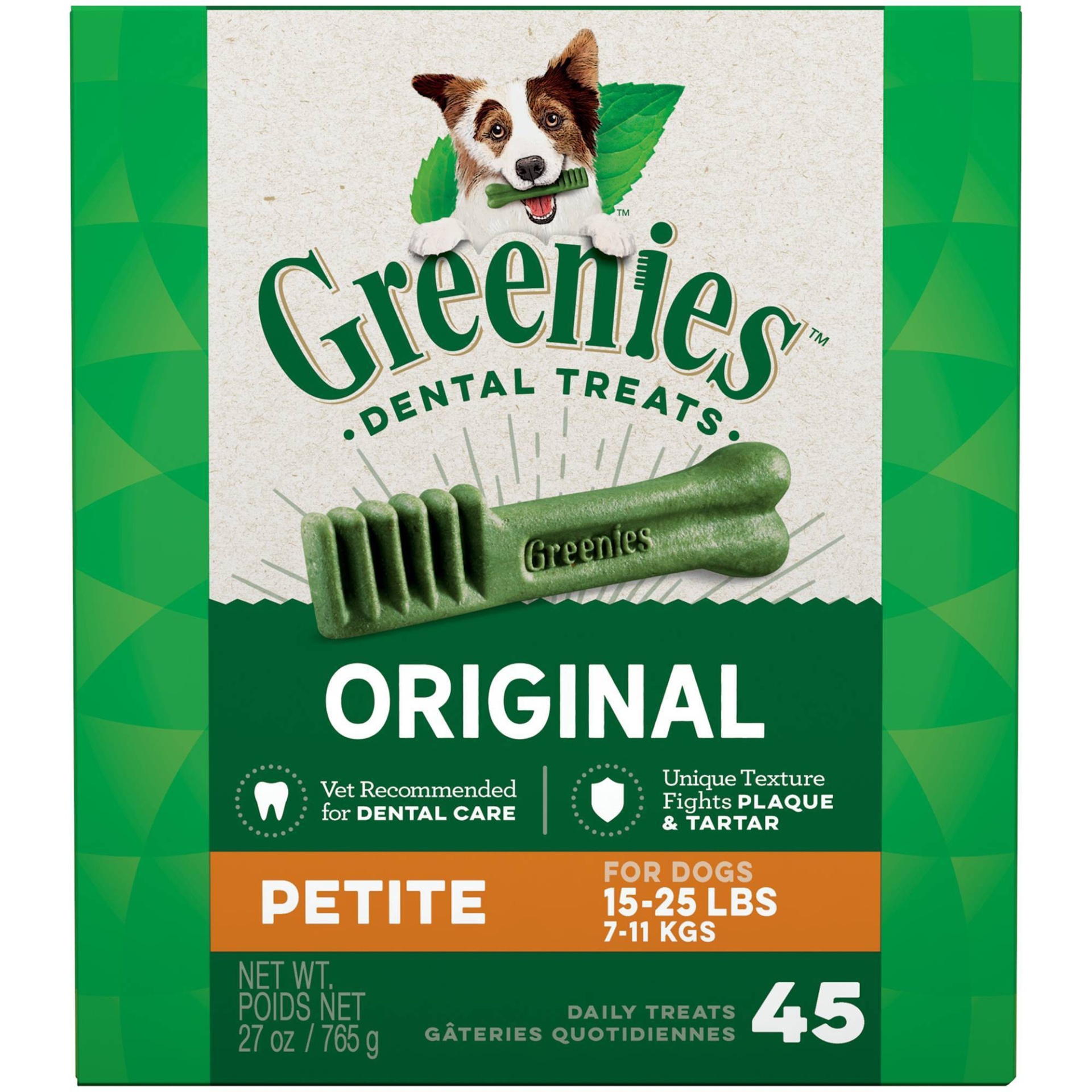 slide 1 of 9, GREENIES Dental Chew Treats For Dogs - Petit Dog, 27 oz