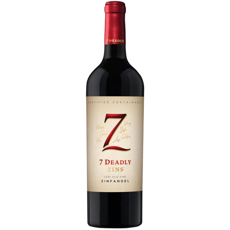 slide 1 of 10, 7 Deadly Zins Old Vine Zinfandel Red Wine - 750ml Bottle, 750 ml