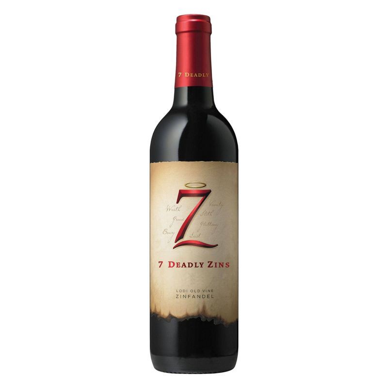 slide 1 of 10, 7 Deadly Zins Old Vine Zinfandel Red Wine - 750ml Bottle, 750 ml