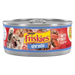 Purina Friskies Shreds Wet Cat Food with Beef In Gravy - 5.5oz