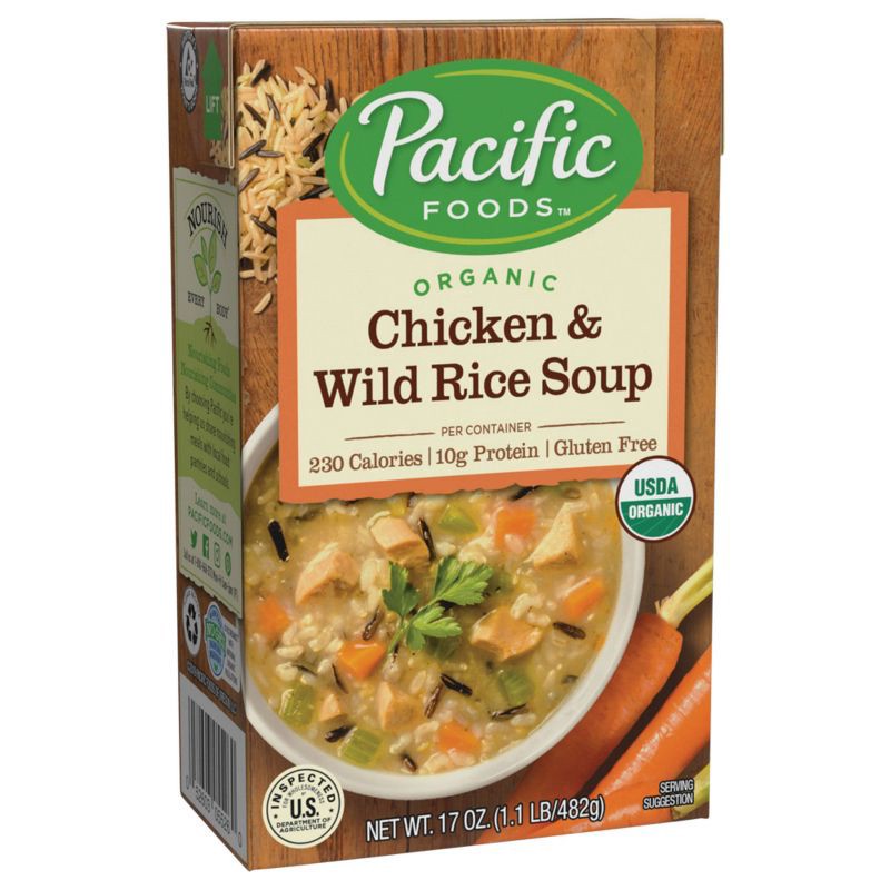 slide 1 of 1, Pacific Foods Organic Gluten Free Chicken & Wild Rice Soup - 17oz, 17 oz
