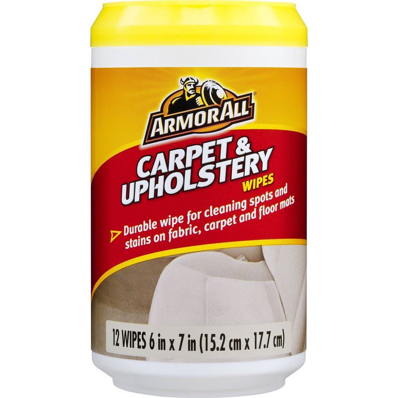 slide 1 of 1, Armor All 12ct Carpet and Upholstery Wipes Automotive Interior Cleaner, 12 ct