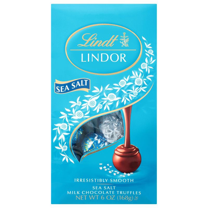 slide 7 of 7, Lindt Lindor Sea Salt Milk Chocolate Candy Truffles - 6 oz., 6 oz