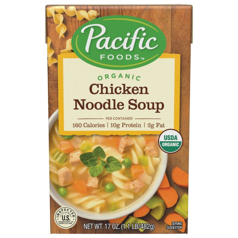 slide 1 of 1, Pacific Foods Organic Chicken Noodle Soup - 17oz, 17 oz