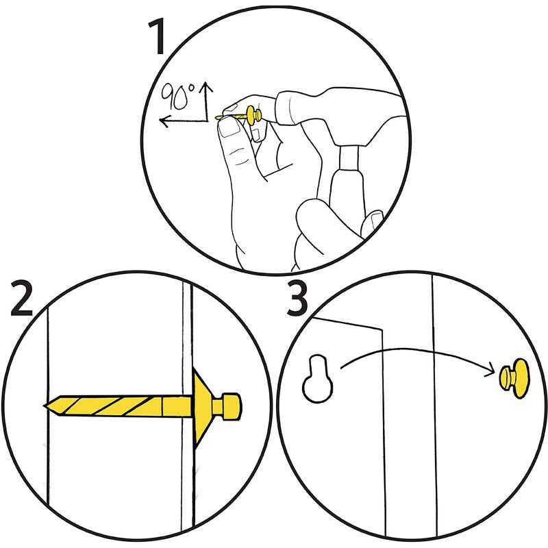 slide 2 of 4, Under the Roof Decorating Nails Small Head Sampler Pack: Decorative Wall Fasteners, Black & Silver, 8 Pieces, 8 ct