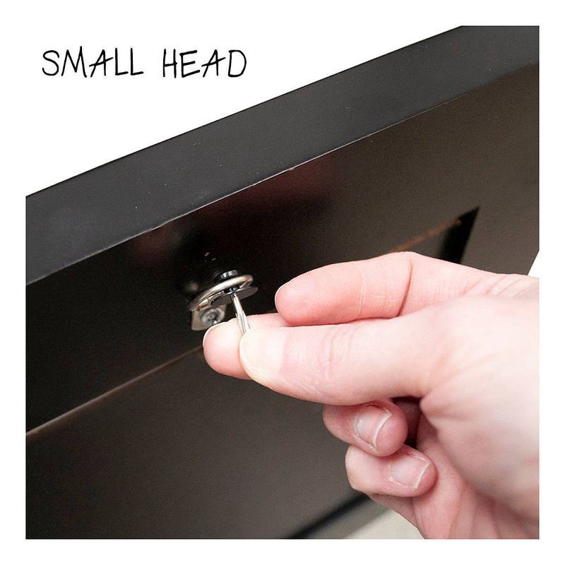 slide 3 of 4, Under the Roof Decorating Nails Small Head Sampler Pack: Decorative Wall Fasteners, Black & Silver, 8 Pieces, 8 ct