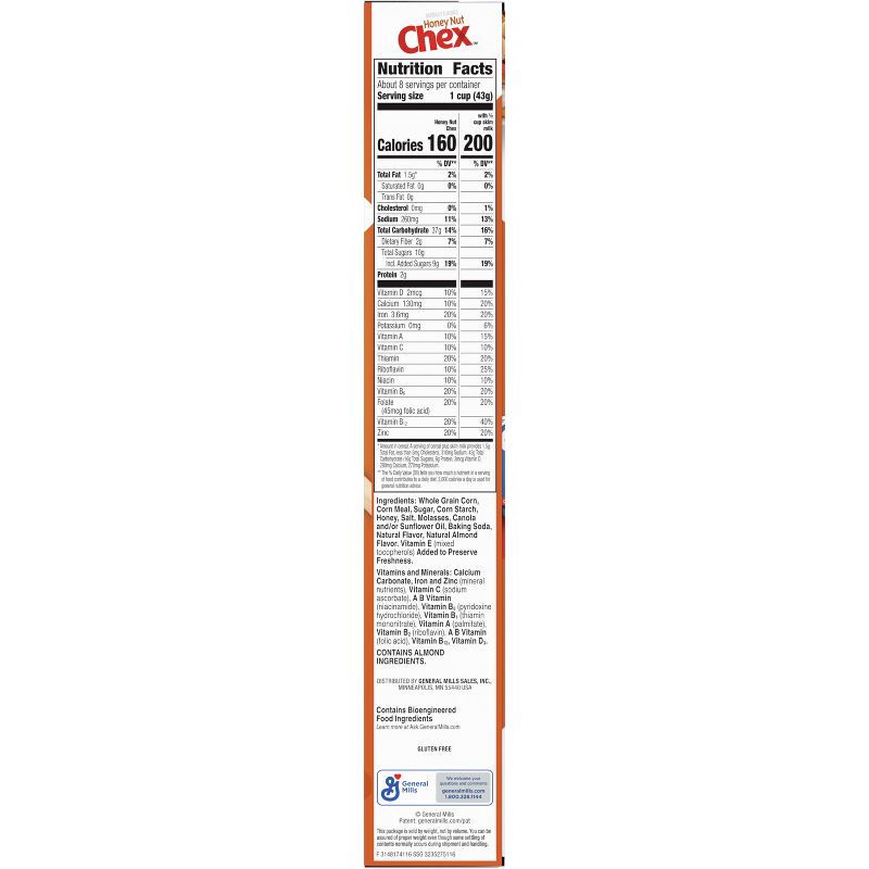 slide 7 of 9, Chex Gluten Free Honey Nut Breakfast Cereal - 12.5oz - General Mills, 12.5 oz