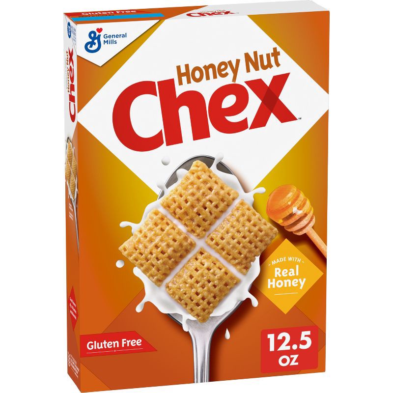 slide 1 of 10, Chex Gluten Free Honey Nut Breakfast Cereal - 12.5oz - General Mills: Whole Grain, Plant-Based, 12.5 oz