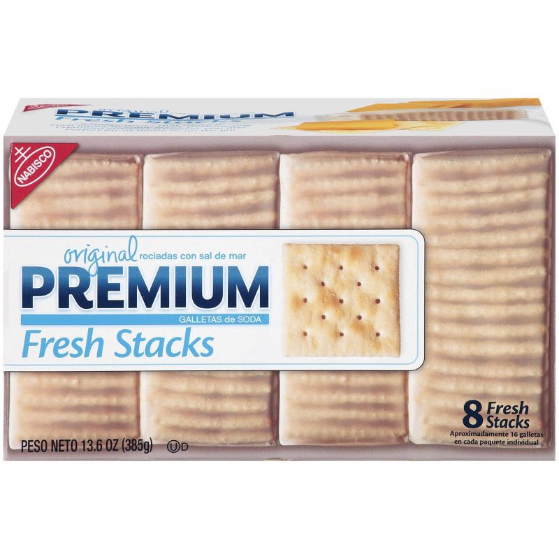 slide 15 of 15, Premium Fresh Stacks Original Saltine Crackers Travel Snacks - 13.6oz, 13.6 oz