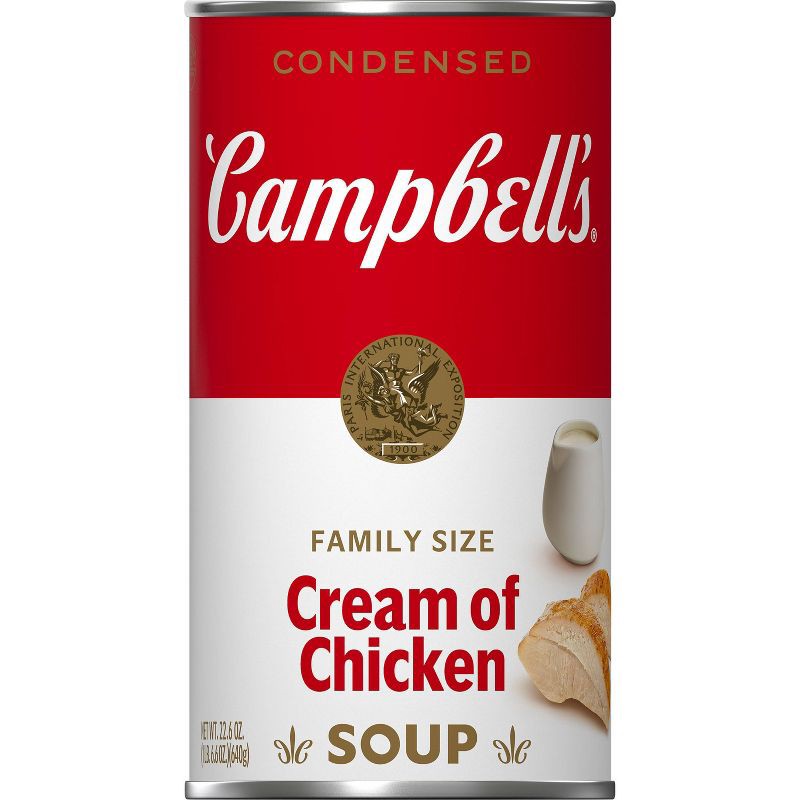 slide 9 of 12, Campbell's Condensed Family Size Cream of Chicken Soup - 22.6oz, 22.6 oz