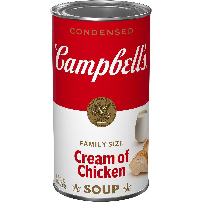 slide 1 of 12, Campbell's Condensed Family Size Cream of Chicken Soup - 22.6oz, 22.6 oz