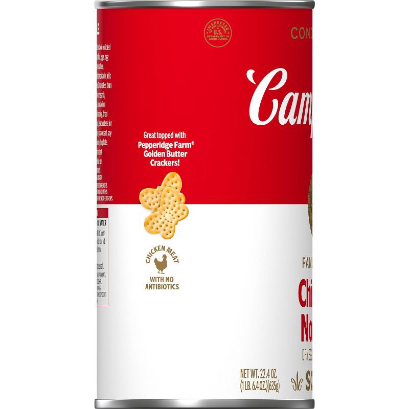 slide 11 of 11, Campbell's Condensed Family Size Chicken Noodle Soup - 22.4oz, 22.4 oz