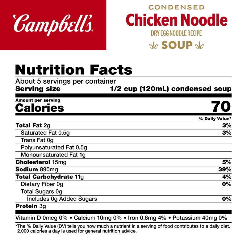 slide 7 of 11, Campbell's Condensed Family Size Chicken Noodle Soup - 22.4oz, 22.4 oz