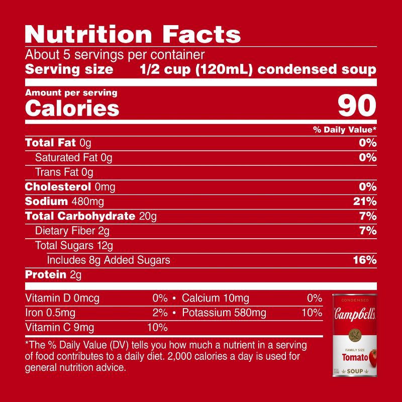 slide 7 of 13, Campbell's Condensed Family Size Tomato Soup - 23.2oz, 23.2 oz