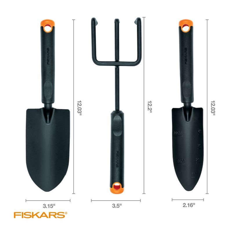 slide 9 of 9, Fiskars 3pc Garden Tool Set, 3 ct