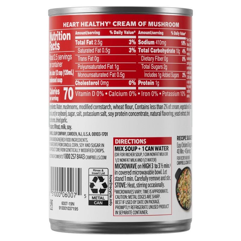slide 2 of 12, Campbell's Condensed Healthy Request Cream of Mushroom Soup - 10.5oz, 10.5 oz
