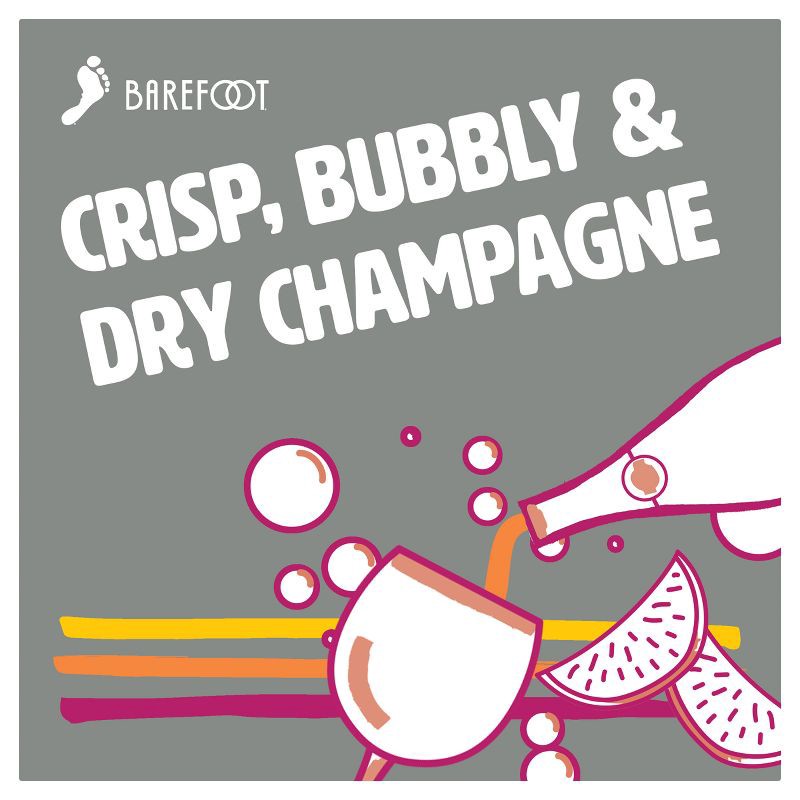 slide 5 of 8, Barefoot Bubbly Brut Cuvee Champagne Sparkling Wine - 750ml Bottle, 750 ml