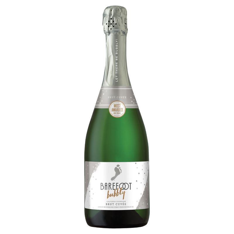 slide 1 of 8, Barefoot Bubbly Brut Cuvee Champagne Sparkling Wine - 750ml Bottle, 750 ml