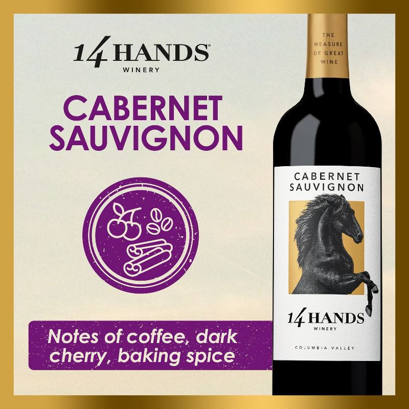 slide 5 of 7, 14 Hands Winery 14 Hands Cabernet Sauvignon Red Wine - 750ml Bottle, 750 ml