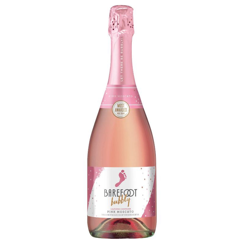 slide 9 of 12, Barefoot Bubbly Pink Moscato Champagne Sparkling Wine - 750ml Bottle, 750 ml