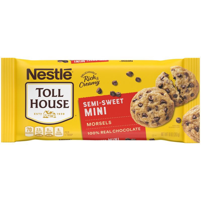 slide 3 of 13, Nestle Toll House Semi-Sweet Chocolate Mini Chocolate Chips for Cookie Baking - 10oz, 10 oz
