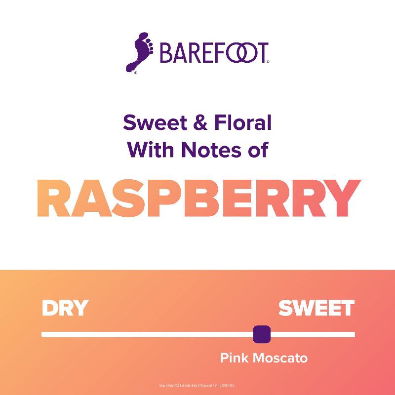 slide 3 of 7, Barefoot Cellars Pink Moscato Wine - 750ml Bottle, 750 ml