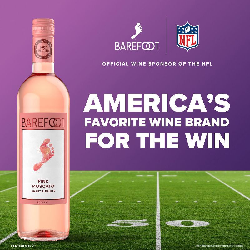 slide 4 of 7, Barefoot Cellars Pink Moscato Wine - 750ml Bottle, 750 ml