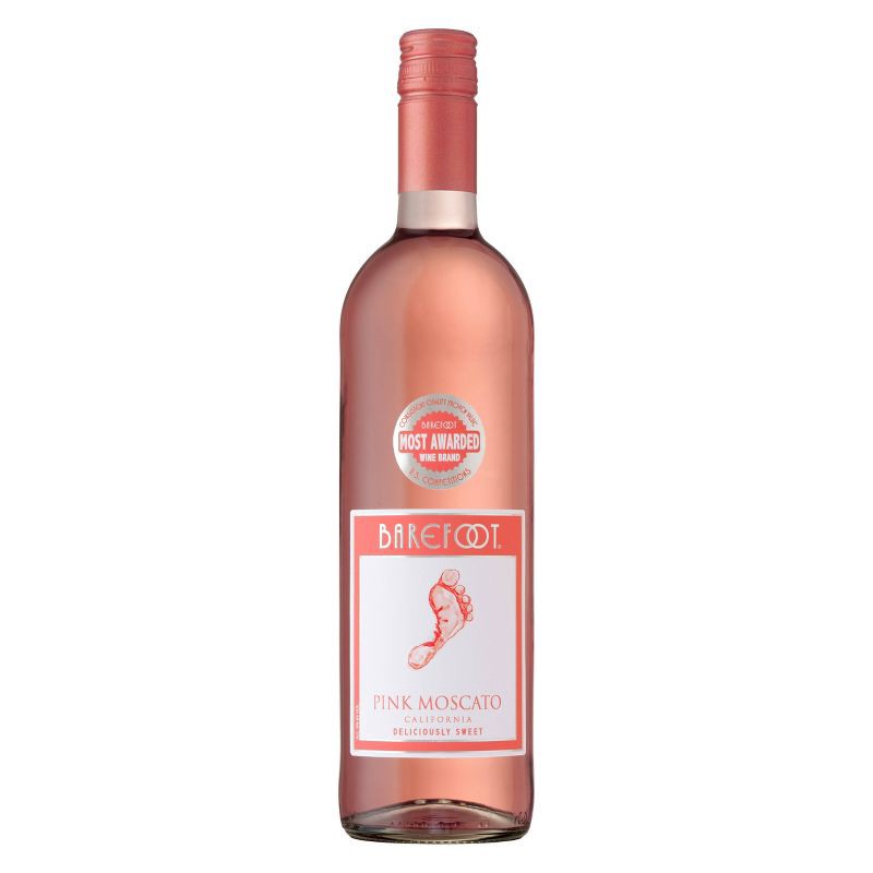 slide 1 of 5, Barefoot Cellars Pink Moscato Wine - 750ml Bottle, 750 ml