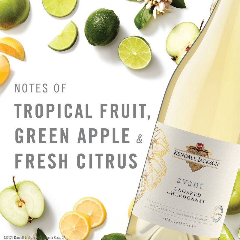 slide 4 of 8, Kendall-Jackson Avant Unoaked Chardonnay White Wine - 750ml Bottle, 750 ml