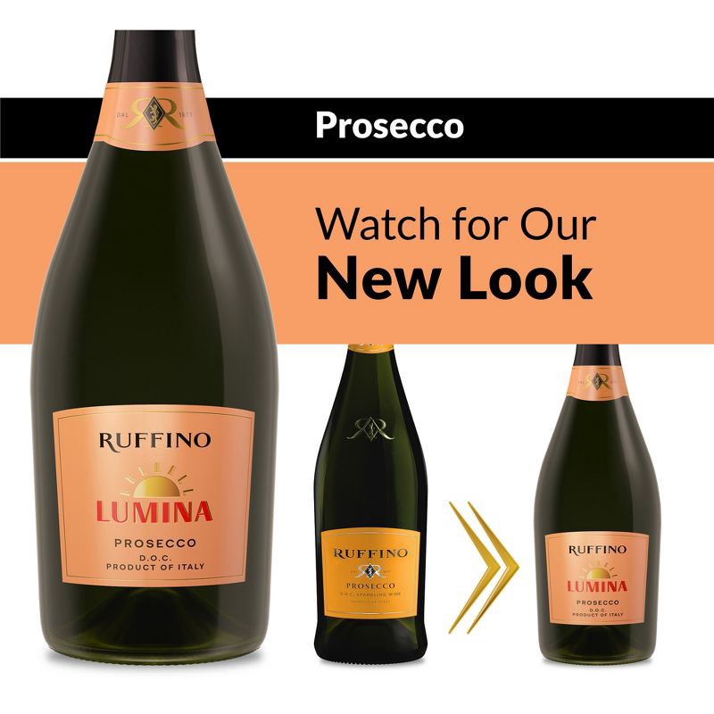 slide 3 of 15, Ruffino Lumina Prosecco DOC Italian White Sparkling Wine - 750ml Bottle, 750 ml