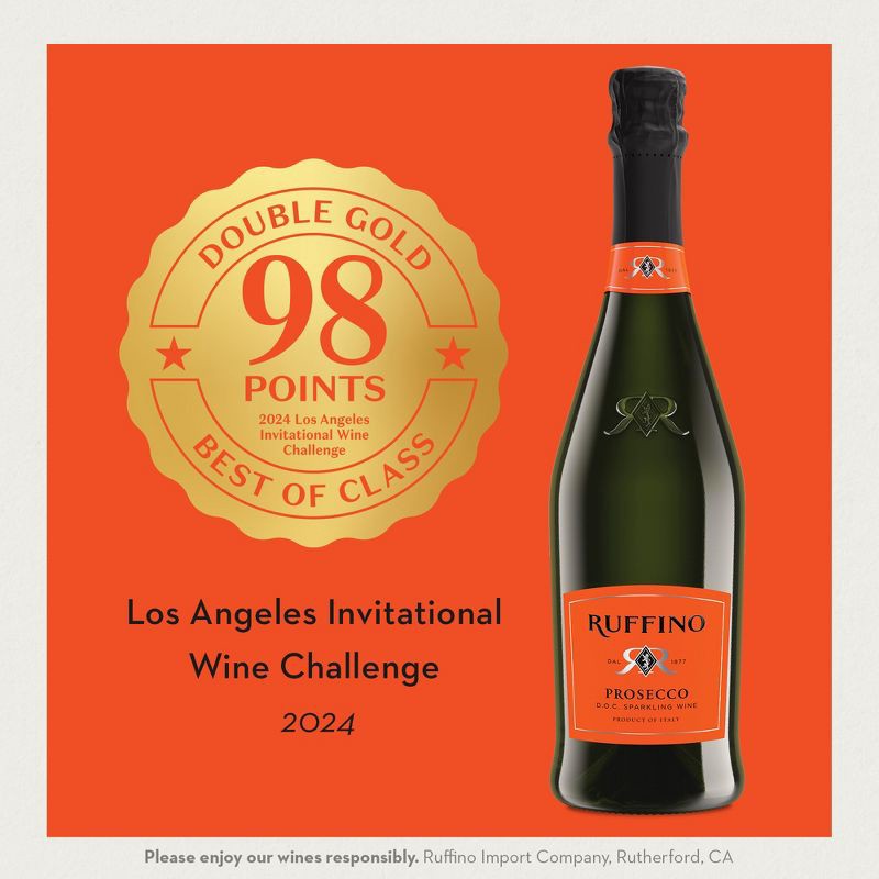 slide 7 of 15, Ruffino Glera Prosecco DOC Italian White Sparkling Wine - 750ml Bottle, 750 ml