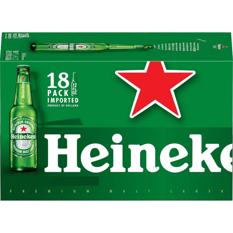 slide 8 of 8, Heineken Original Lager Beer Beer - 18pk/12 fl oz Bottles, 18 ct; 12 fl oz