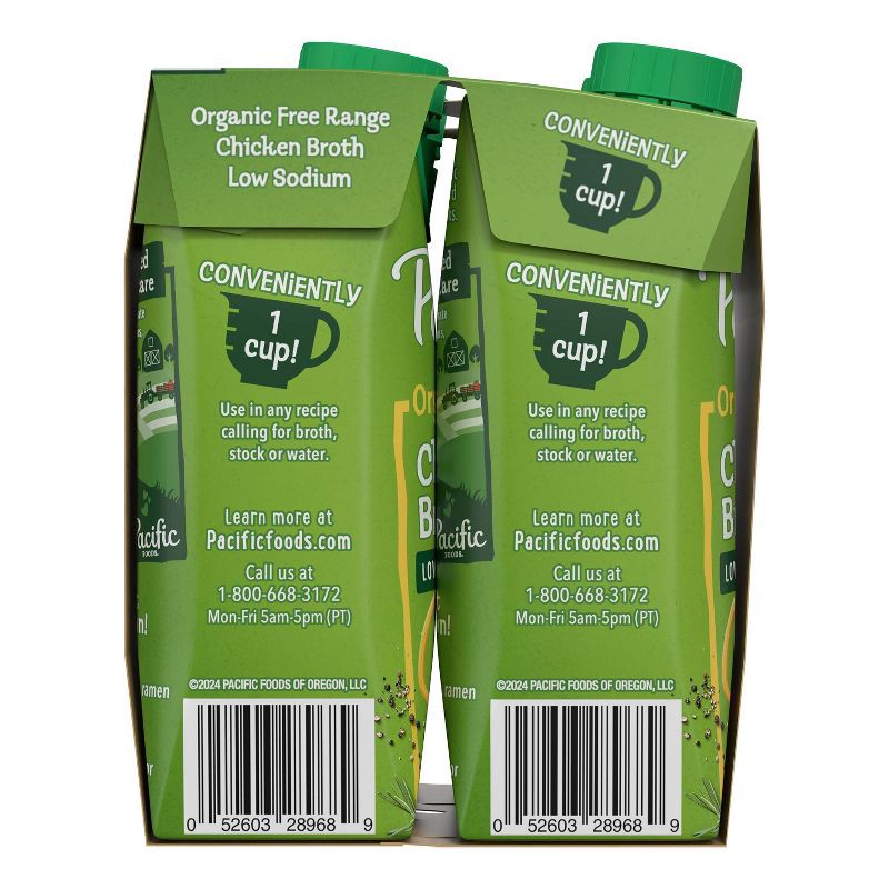 slide 8 of 9, Pacific Foods Gluten Free Organic Low Sodium Free Range Chicken Broth - 32 fl oz/4ct, 32 fl oz, 4 ct