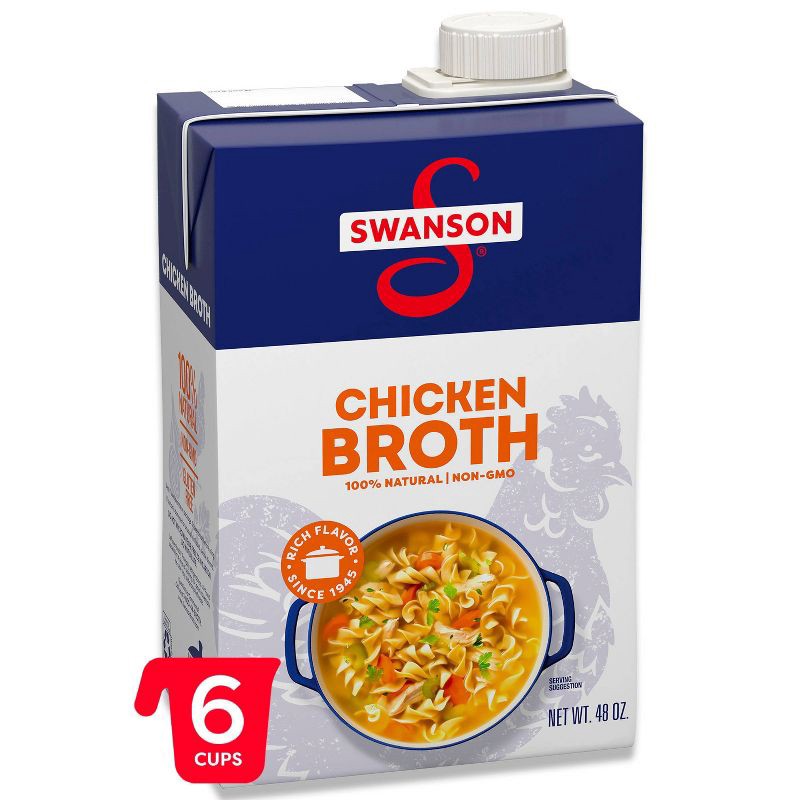 slide 1 of 16, Swanson 100% Natural Gluten Free Chicken Broth - 48oz, 48 oz