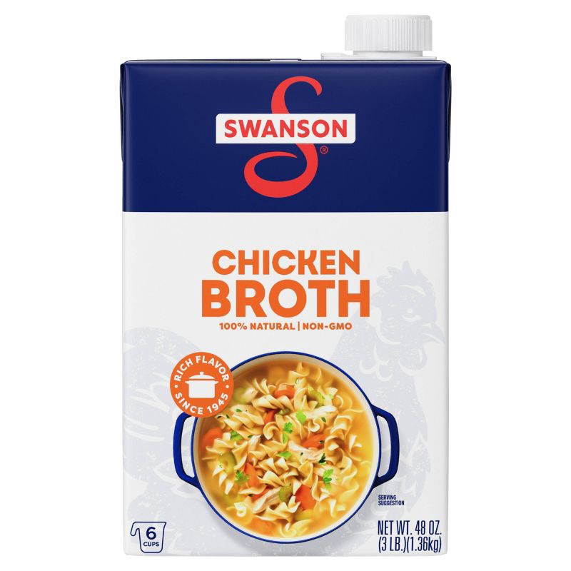 slide 10 of 16, Swanson 100% Natural Gluten Free Chicken Broth - 48oz, 48 oz