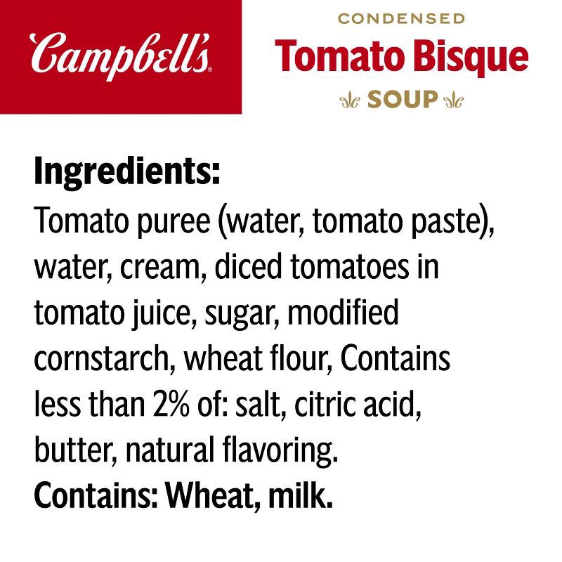 slide 5 of 11, Campbell's Condensed Tomato Bisque Soup - 11oz, 11 oz