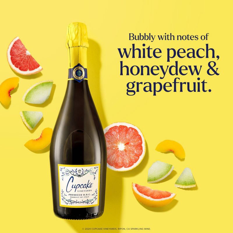 slide 5 of 9, Cupcake Vineyards Cupcake Prosecco Wine - 750ml Bottle, 750 ml