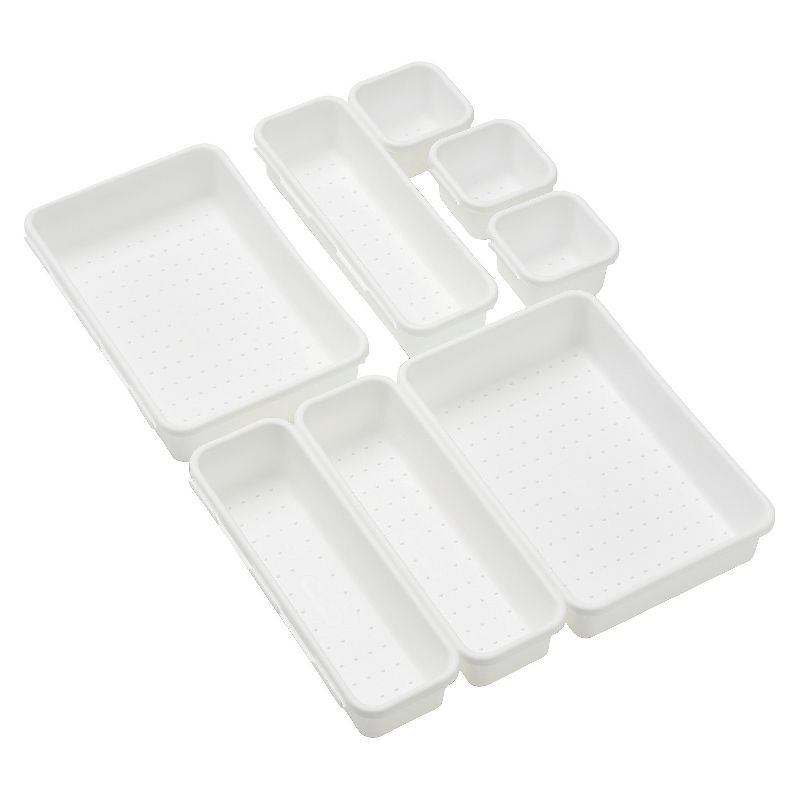 slide 1 of 1, Interlocking Drawer Organizer Set - White - Room Essentials, 1 ct