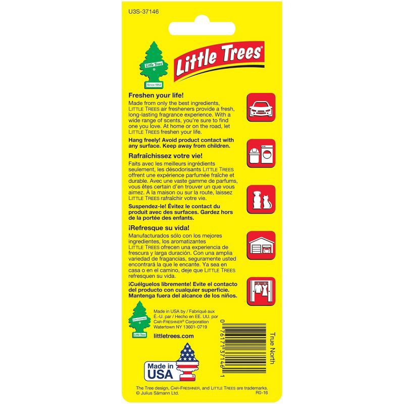 slide 2 of 4, Little Trees True North Air Freshener 3pk, 3 ct