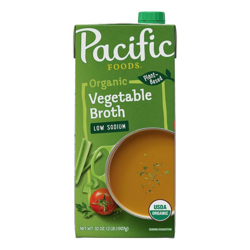 slide 7 of 10, Pacific Foods Gluten Free Organic Low Sodium Plant Based Vegetable Broth - 32oz, 32 oz