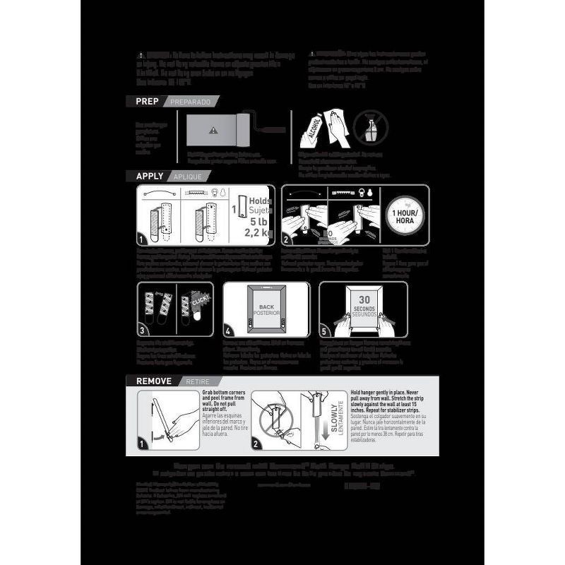 slide 10 of 13, Command 3 Hangers/6 Large Strips/6 Sets of Mini Strips Universal Picture Hangers White: Frame Hanging Hardware, 1 ct