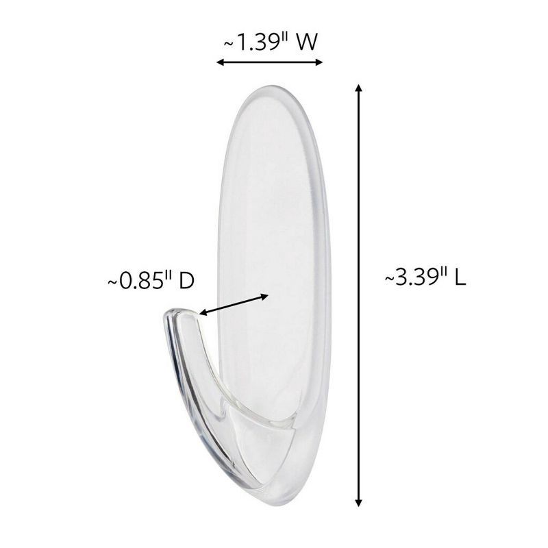 slide 2 of 11, Command Large Sized Decorative Hooks with Strips Value Clear, 1 ct