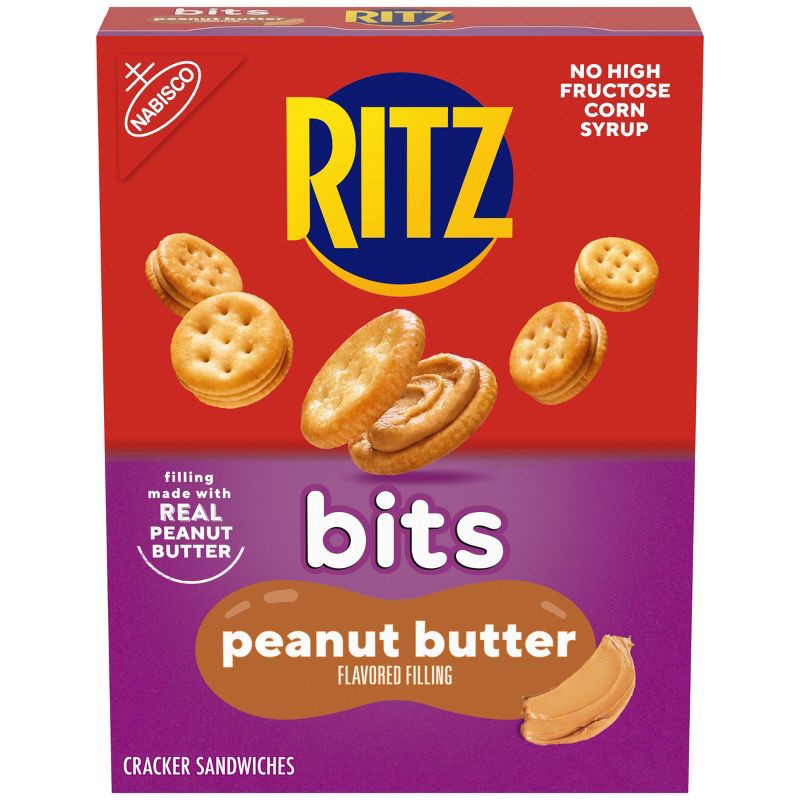 slide 14 of 14, RITZ Bits Peanut Butter Sandwich Crackers Lunch Snacks - 8.8oz, 8.8 oz
