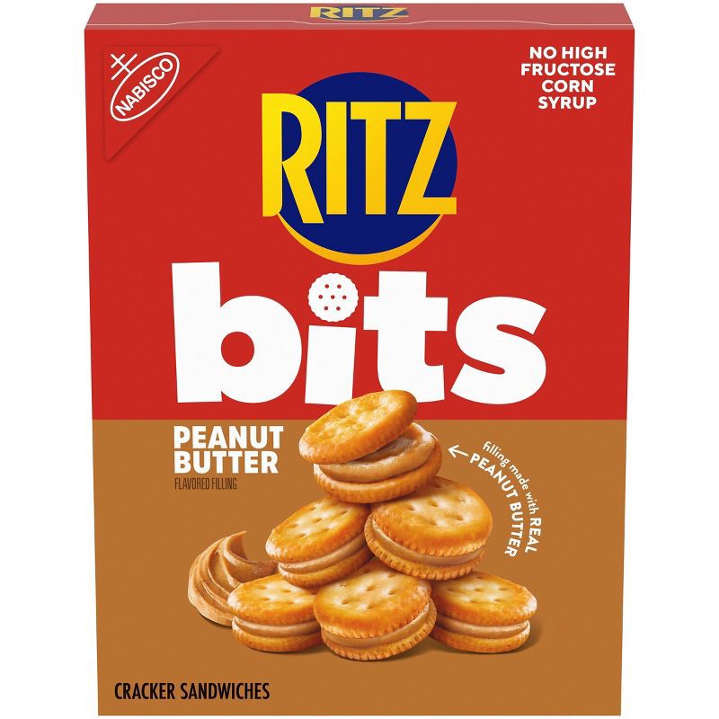slide 1 of 14, RITZ Bits Peanut Butter Sandwich Crackers Lunch Snacks - 8.8oz, 8.8 oz