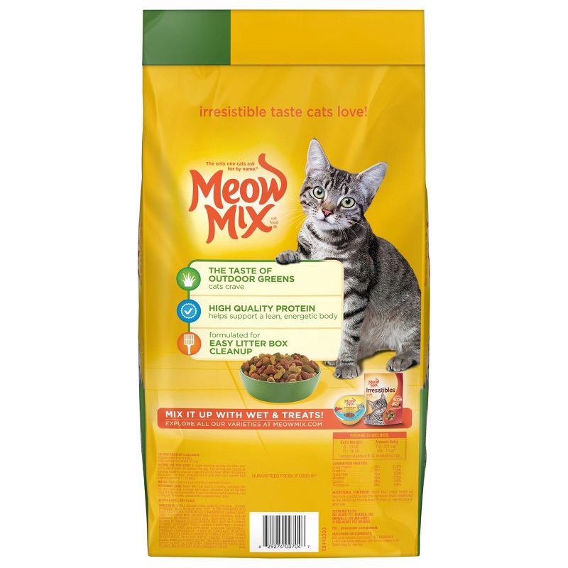slide 2 of 5, Meow Mix Indoor Health with Flavors of Chicken, Turkey ,Ocean Fish & Salmon Adult Complete & Balanced Dry Cat Food - 6.3lbs, 6.3 lb