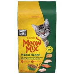 Meow Mix Indoor Health with Flavors of Chicken, Turkey ,Ocean Fish & Salmon Adult Complete & Balanced Dry Cat Food - 6.3lbs