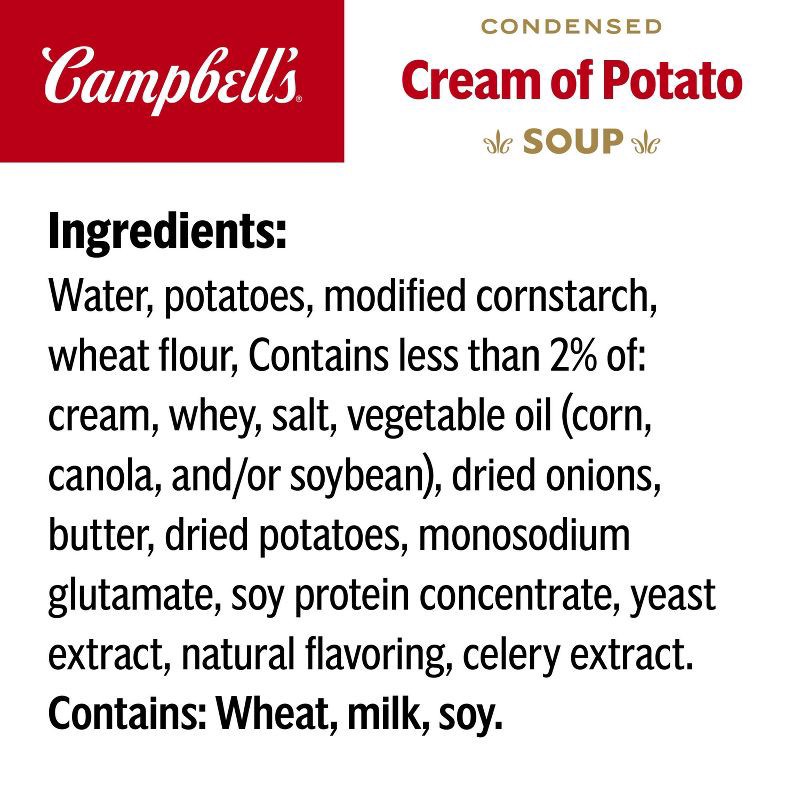 slide 8 of 11, Campbell's Condensed Cream of Potato Soup - 10.5oz, 10.5 oz
